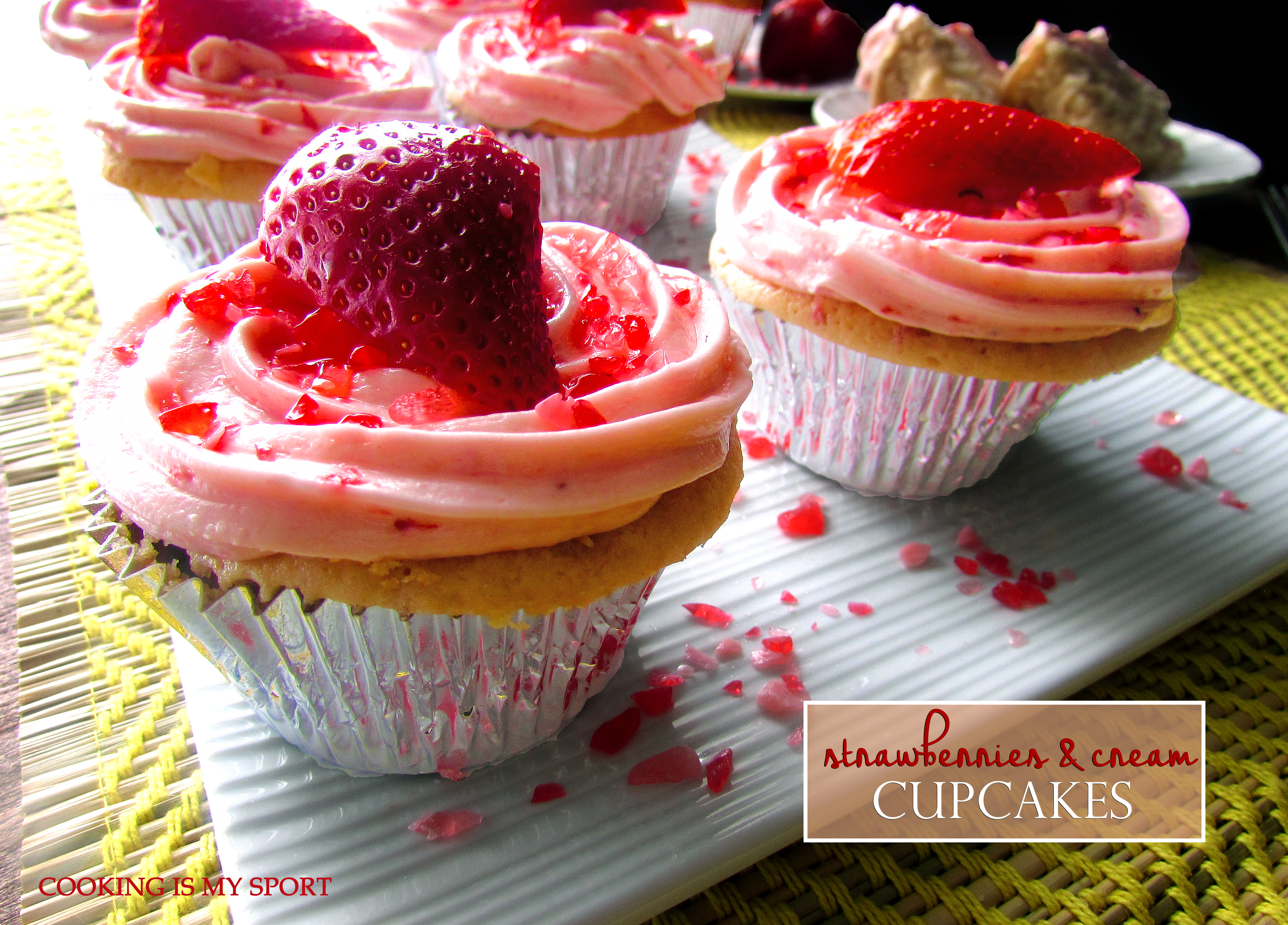 Strawberries and Cream Cupcakes6